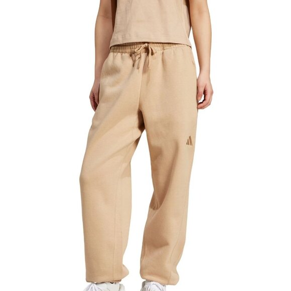 Adidas ALL SZN Fleece Loose Joggers Womens tapered Leg Size M Warm Sandstone NEW - Picture 1 of 15